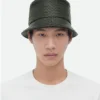 Chapeau bob en cuir Intrecciato