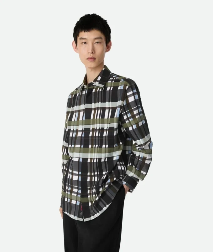 Chemise à carreaux en coton