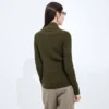 Chemise en cachemire et soie à côtes