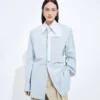 Chemise en coton Oxford avec ceinture