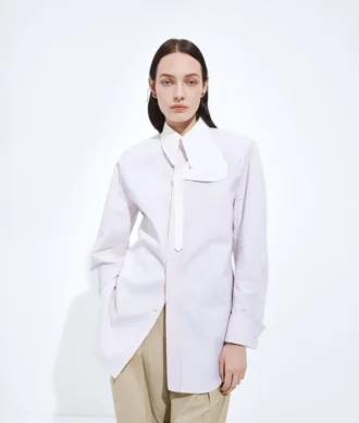 Chemise en coton Oxford avec ceinture