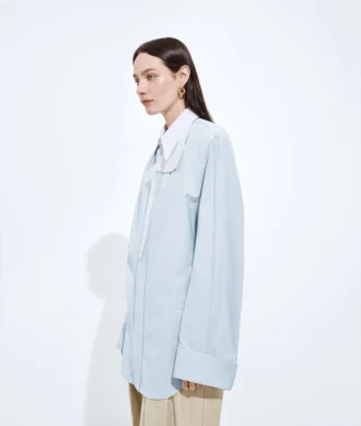 Chemise en coton Oxford avec ceinture