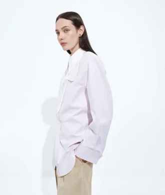Chemise en coton Oxford avec ceinture