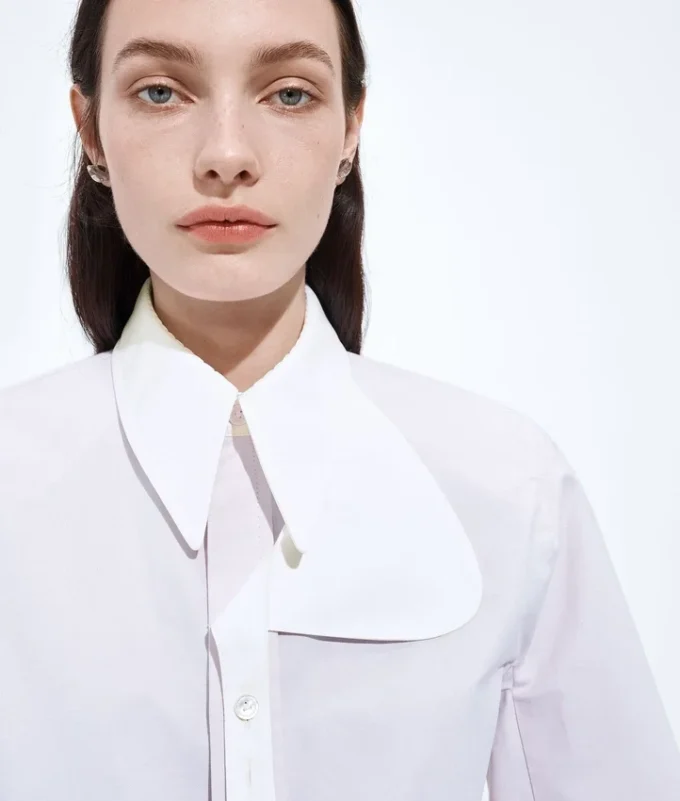 Chemise en coton Oxford avec ceinture