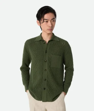 Chemise en coton tricoté au crochet