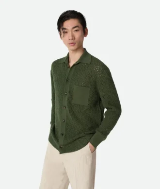 Chemise en coton tricoté au crochet
