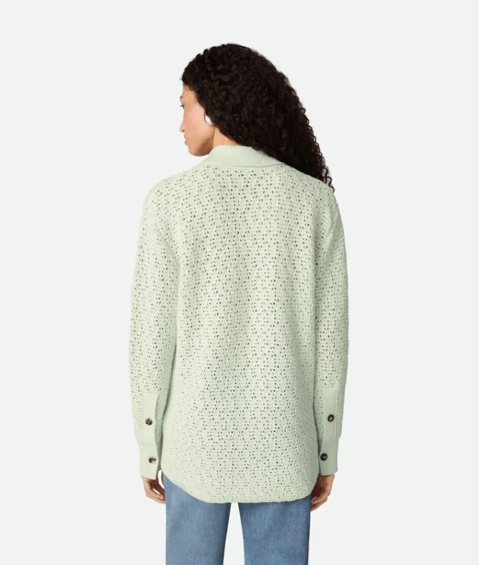 Chemise en coton tricoté au crochet
