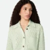 Chemise en coton tricoté au crochet