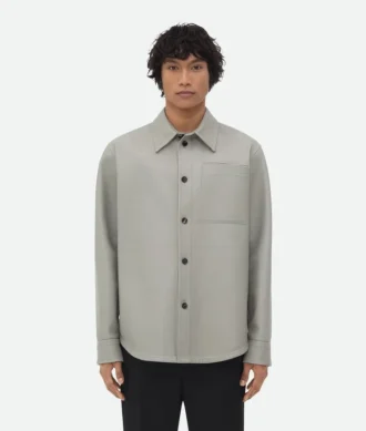 Chemise en cuir contrecollé