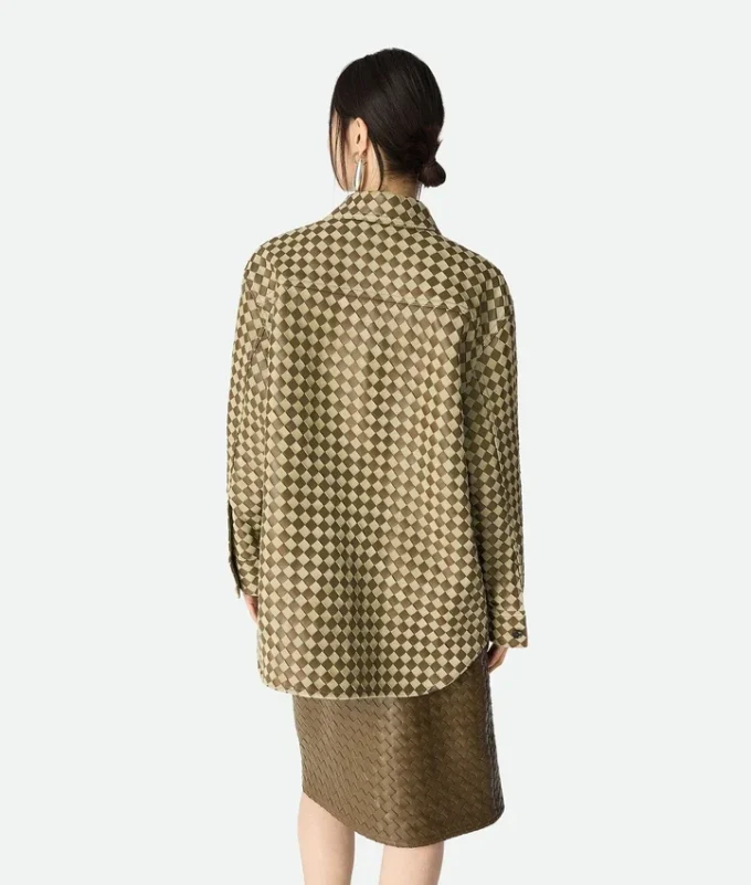 Chemise en cuir et daim Intrecciato Chemise en cuir et daim Intrecciato