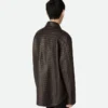 Chemise en cuir Intrecciato