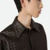 Chemise en cuir Intrecciato