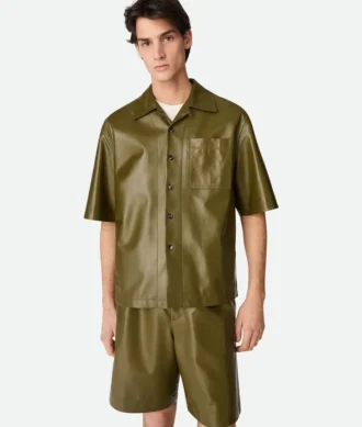 Chemise en cuir nappa