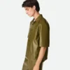 Chemise en cuir nappa