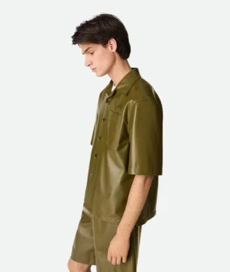 Chemise en cuir nappa