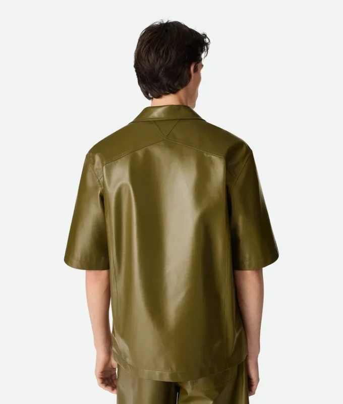 Chemise en cuir nappa