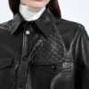 Chemise en cuir semi-brillant
