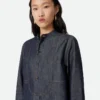 Chemise en denim indigo