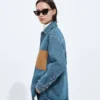 Chemise en denim indigo taille moyenne