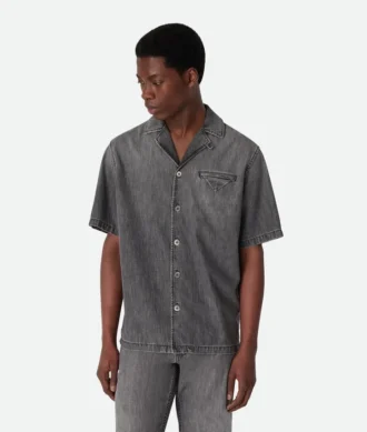 Chemise en denim noir vintage