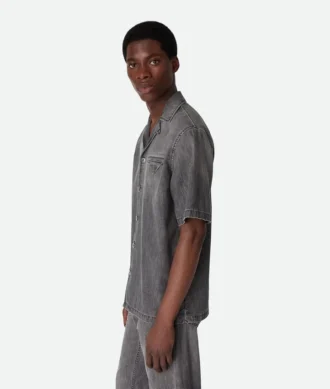 Chemise en denim noir vintage