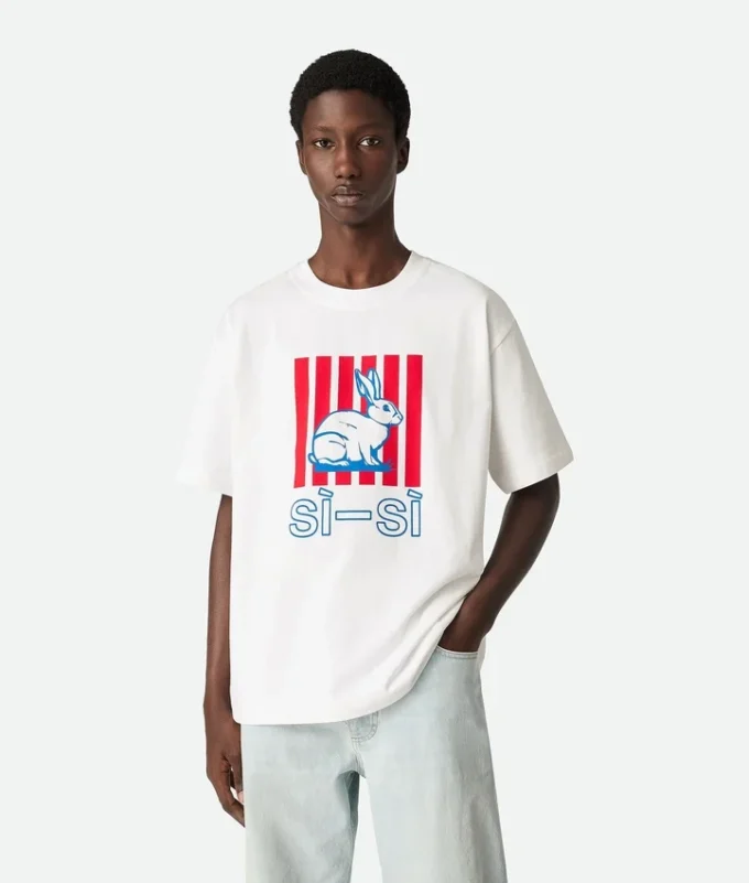 Chemise en jersey de coton imprimé