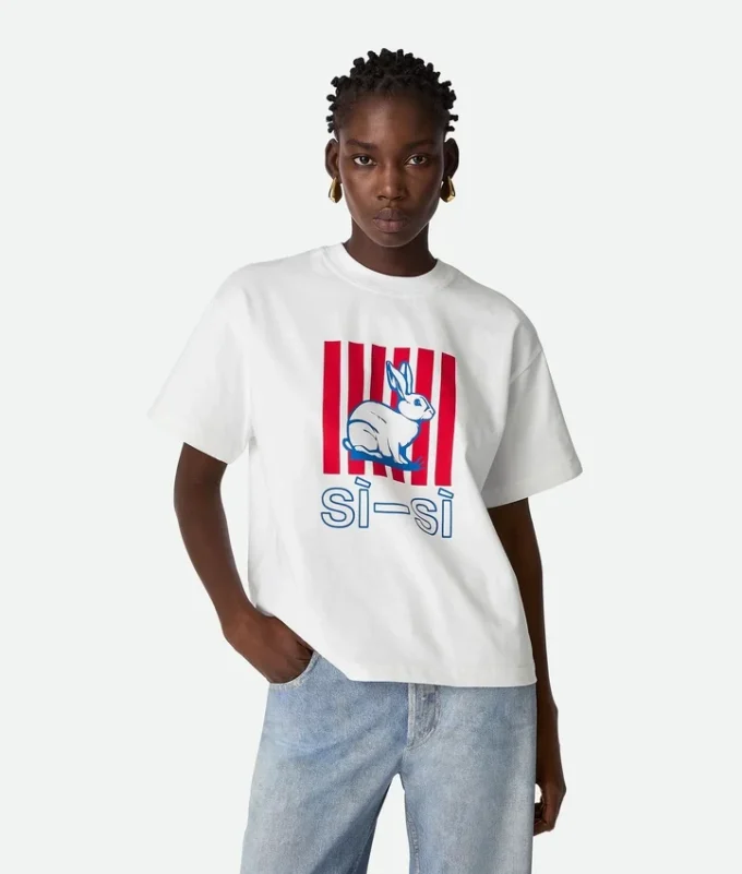 Chemise en jersey de coton imprimé