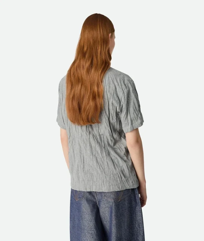 Chemise en jersey de coton imprimé froissé