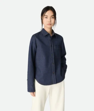 Chemise en laine mélangée