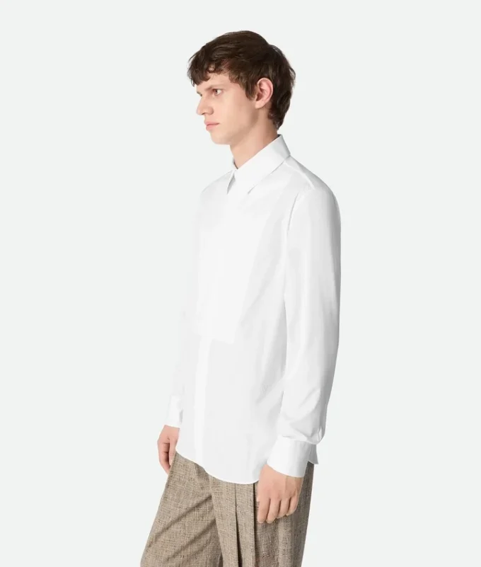 Chemise en popeline avec plastron