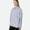 Chemise en popeline de coton à fines rayures Chemise en popeline de coton à fines rayures