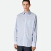 Chemise en popeline de coton rayée Chemise en popeline de coton rayée