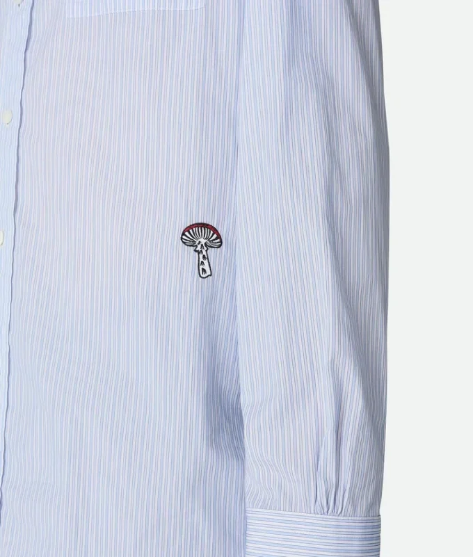 Chemise en popeline de coton rayée Chemise en popeline de coton rayée