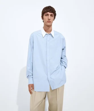 Chemise en popeline rayée
