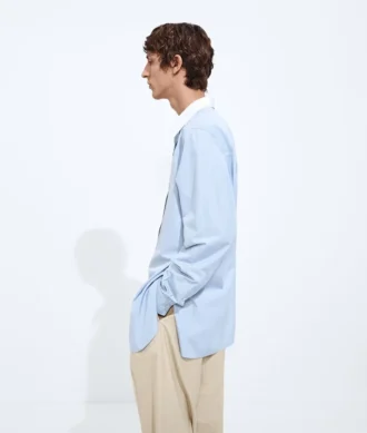 Chemise en popeline rayée