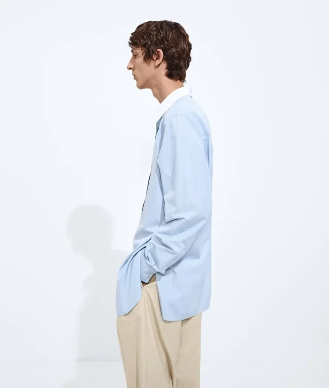 Chemise en popeline rayée Chemise en popeline rayée