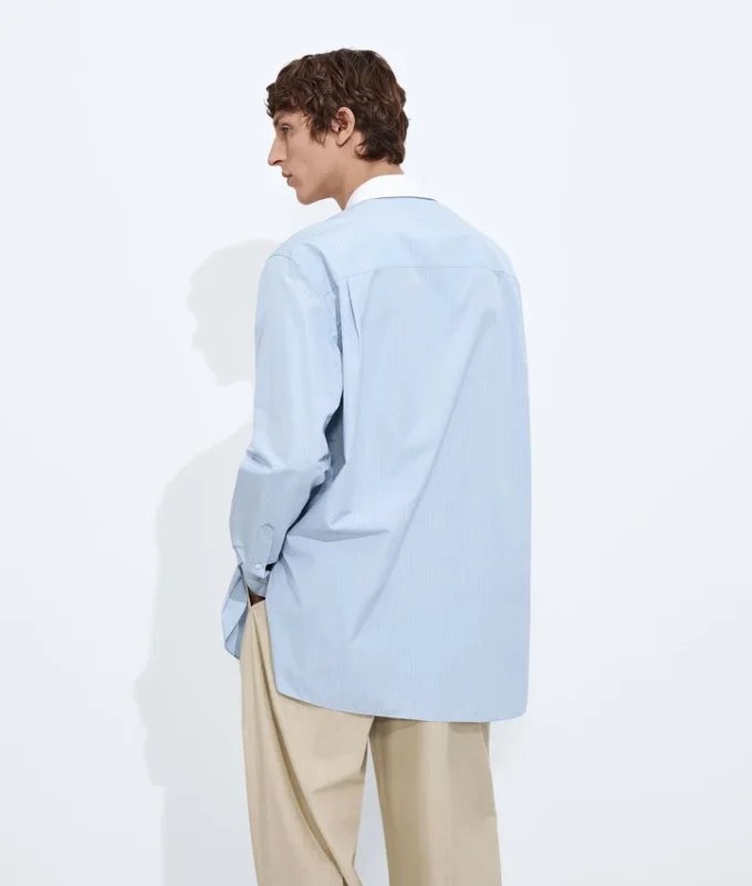 Chemise en popeline rayée Chemise en popeline rayée