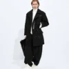 Manteau en gabardine de laine et mohair