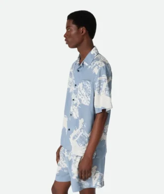 Chemise en soie imprimée « Italian Postcard »
