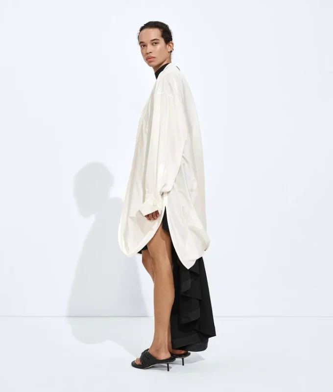 Chemise en taffetas de soie lavé