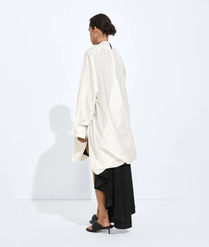 Chemise en taffetas de soie lavé
