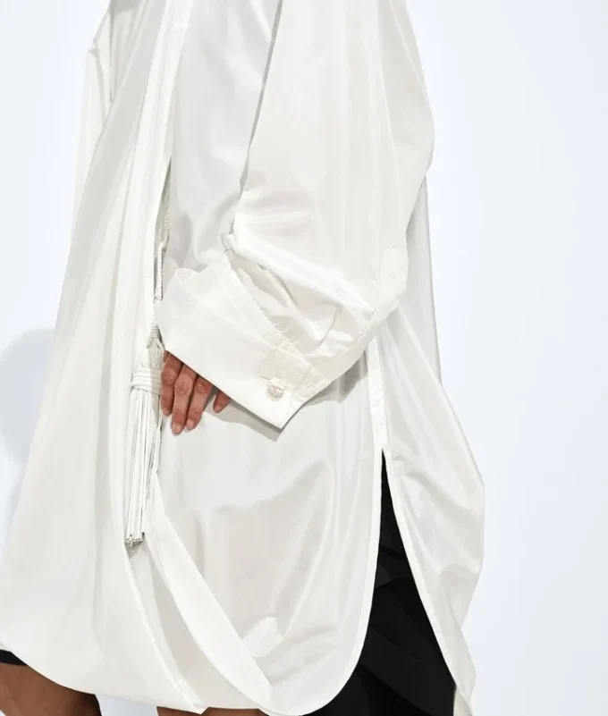 Chemise en taffetas de soie lavé