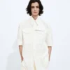 Chemise en toile de coton compacte
