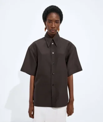Chemise en toile de laine et soie Chemise en toile de laine et soie