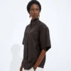 Chemise en toile de laine et soie Chemise en toile de laine et soie