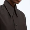 Chemise en toile de laine et soie Chemise en toile de laine et soie
