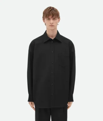 Chemise en twill de laine
