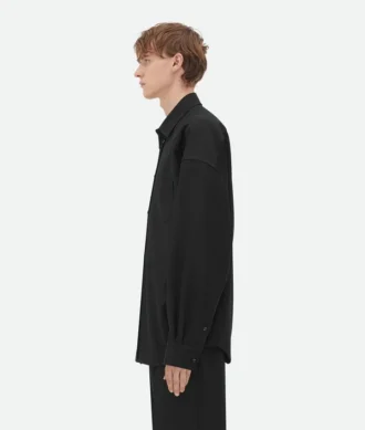 Chemise en twill de laine
