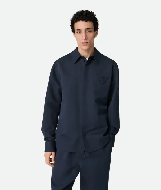 Chemise en twill de soie et coton Chemise en twill de soie et coton