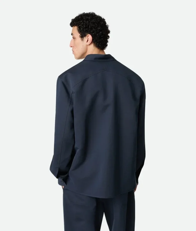 Chemise en twill de soie et coton Chemise en twill de soie et coton